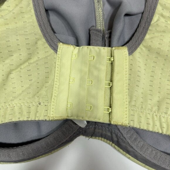 Lunaire 267-11 Seamless Underwire Sports Bra Mesh Womens 36DDD Yellow Gray Flaw - Picture 4 of 9